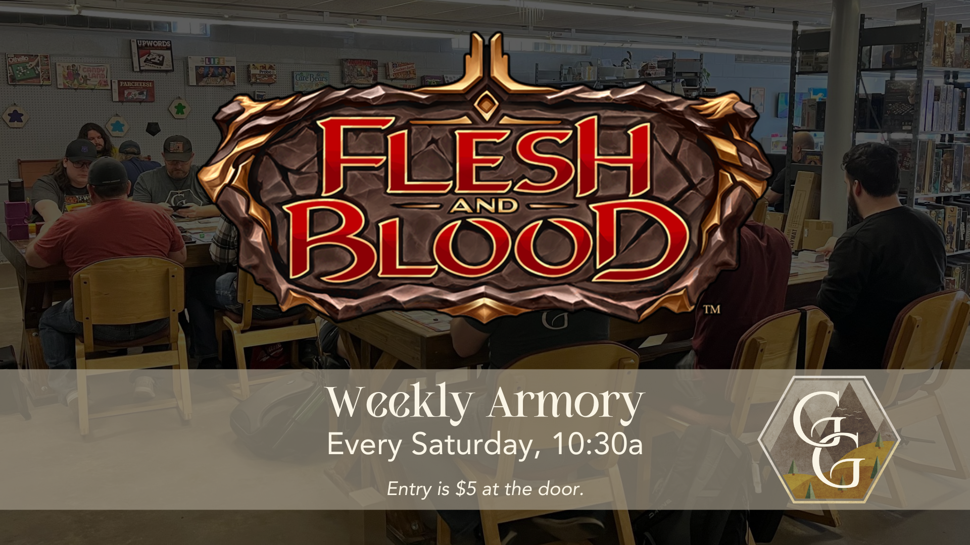Flesh and Blood Armory, Every Saturday, 10:30a